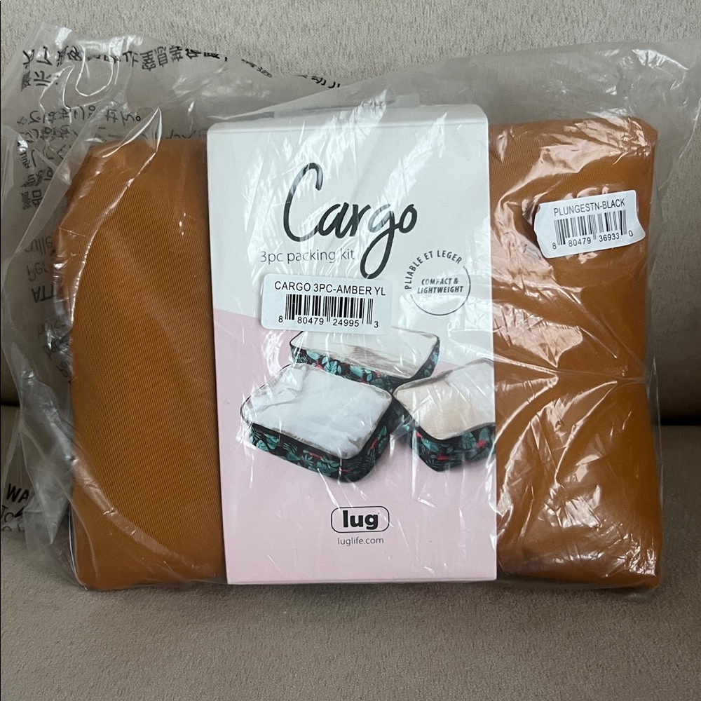 NWT Lug Cargo 3-Piece Packing Cubes in Amber Yellow 💛